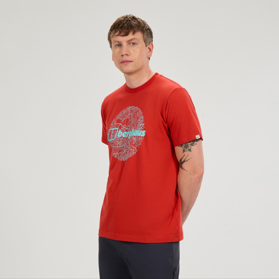 Map Of The Toon T-Shirt für Herren - Orange