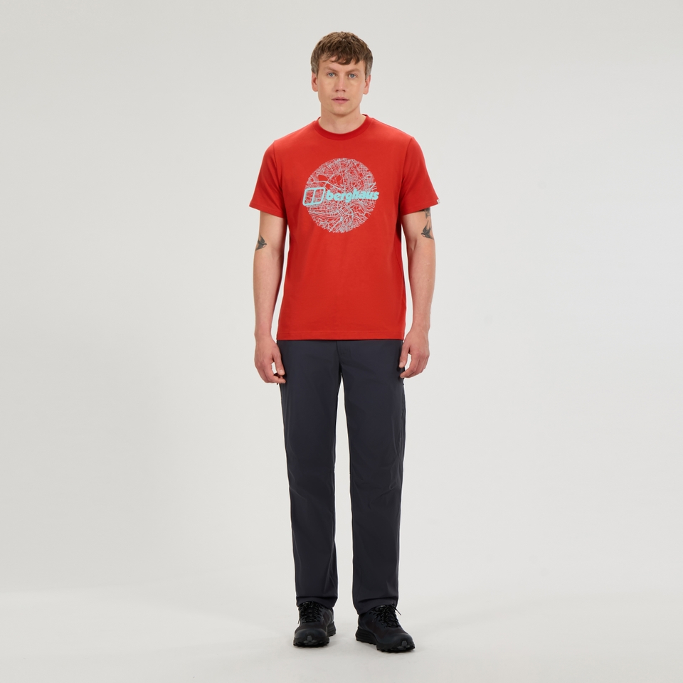 Map Of The Toon T-Shirt für Herren - Orange