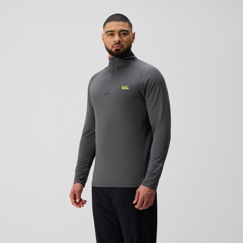 Mens Tempo+ Quarter-Zip Training Top Black