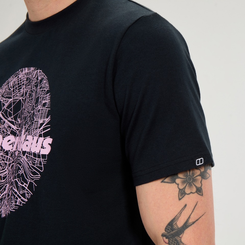 Men's Map Of The Toon Tee - Black