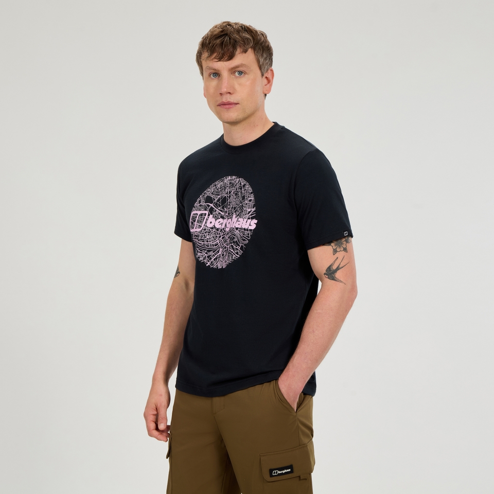 Men's Map Of The Toon Tee - Black