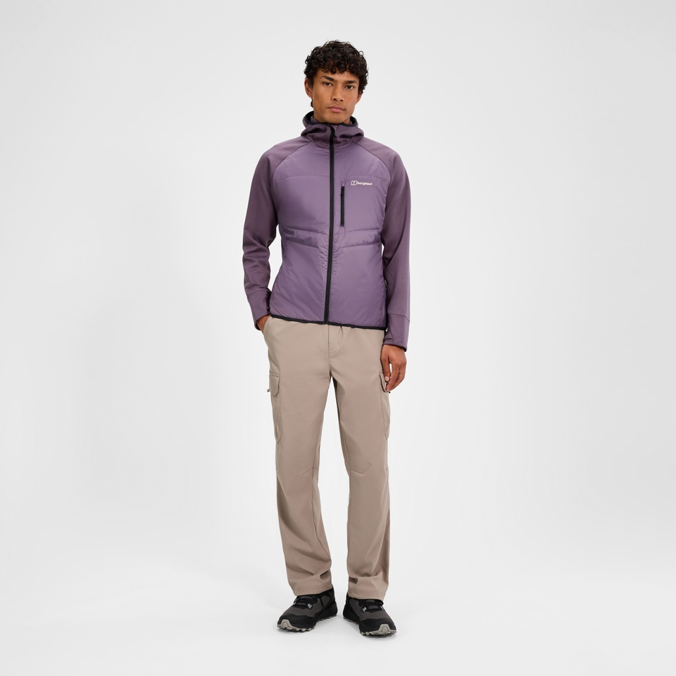 Men's Trawden Hybrid Hooded Jacket  - Purple