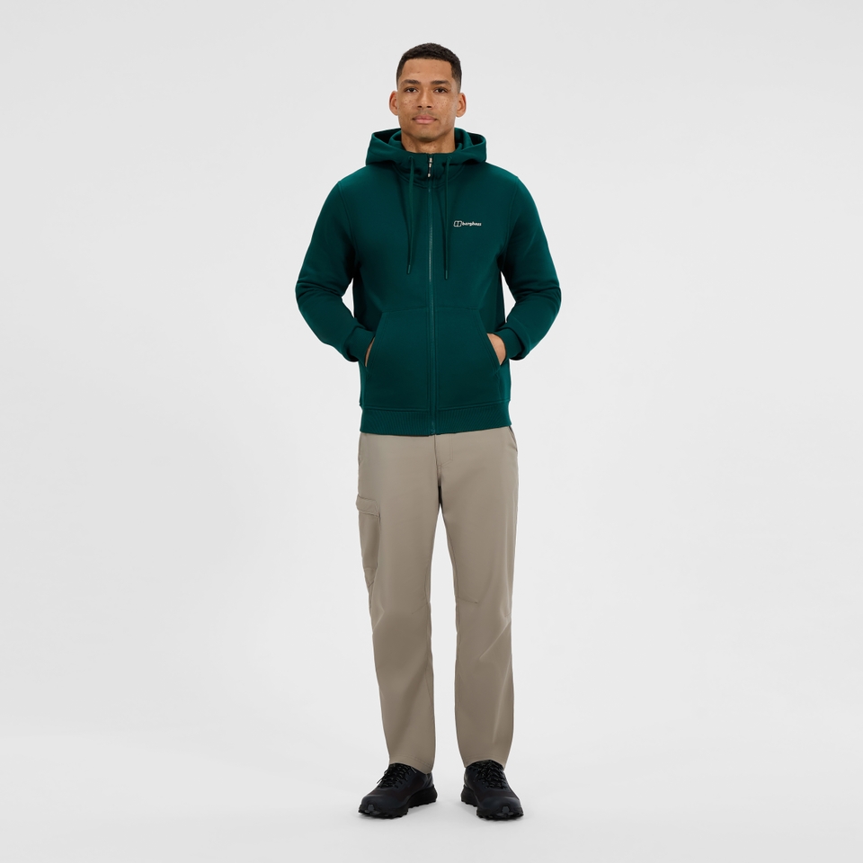 Logo Hoody mit Reißverschluss für Herren  - Grün