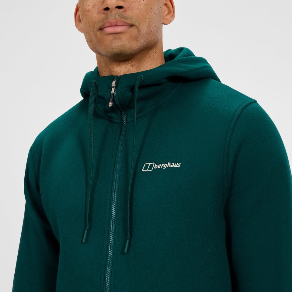 Logo Hoody mit Reißverschluss für Herren  - Grün