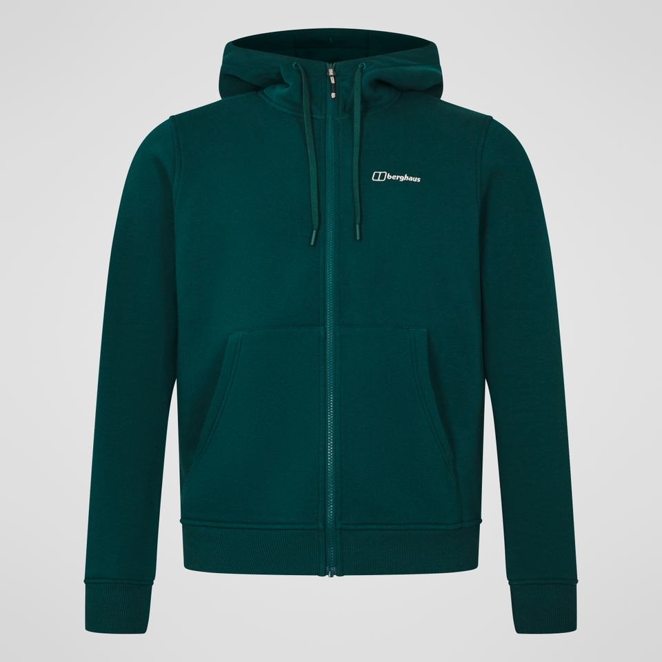Logo Hoody mit Reißverschluss für Herren  - Grün