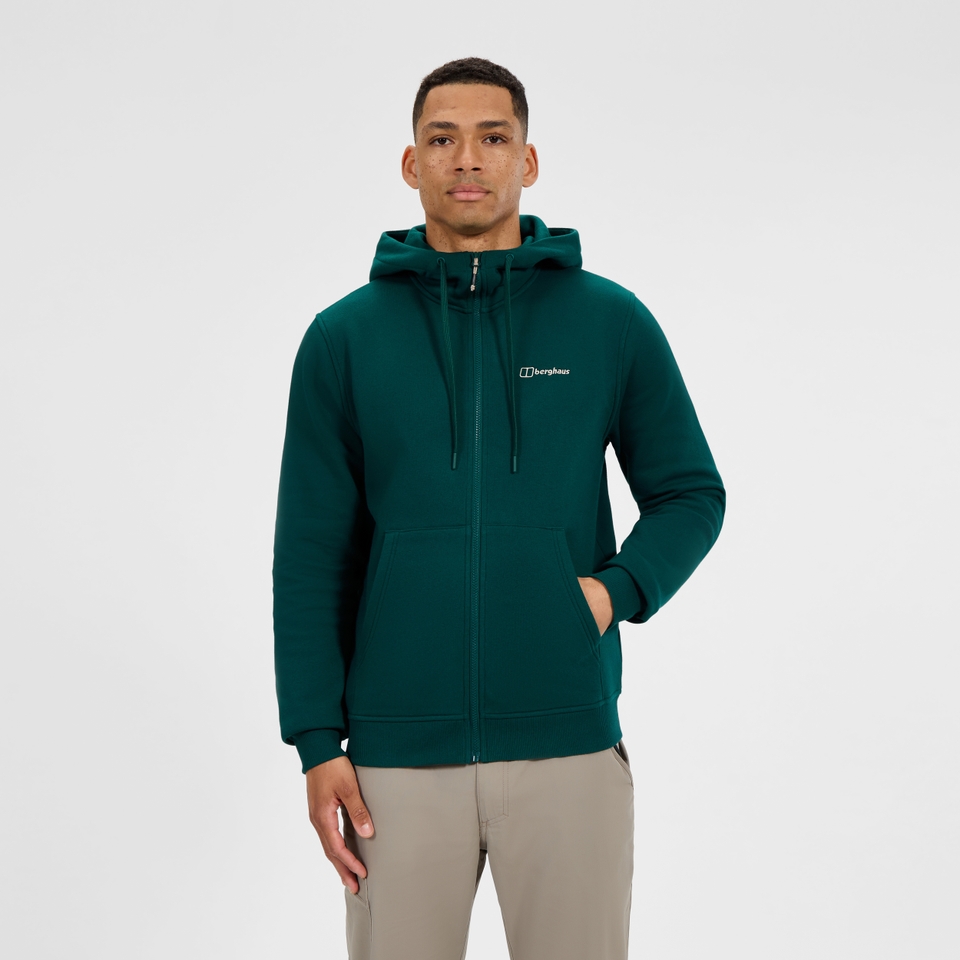 Logo Hoody mit Reißverschluss für Herren  - Grün