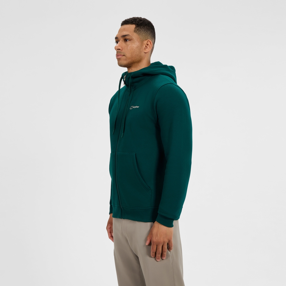 Logo Hoody mit Reißverschluss für Herren  - Grün