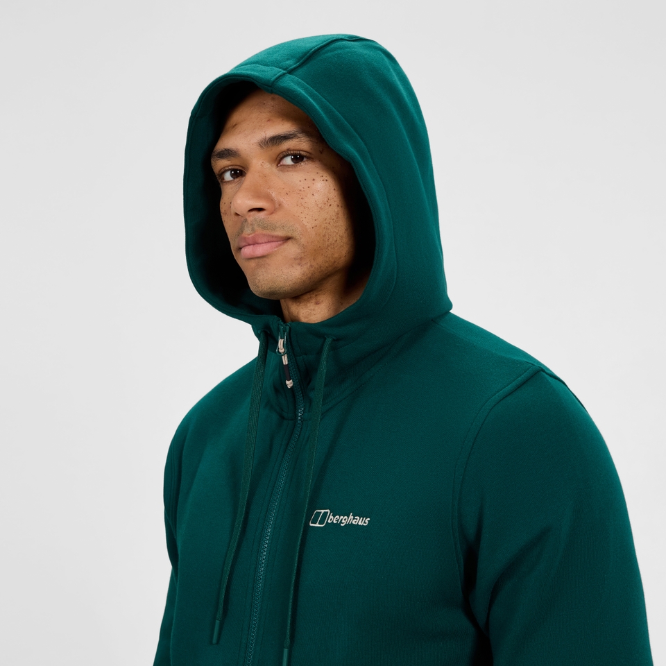 Logo Hoody mit Reißverschluss für Herren  - Grün