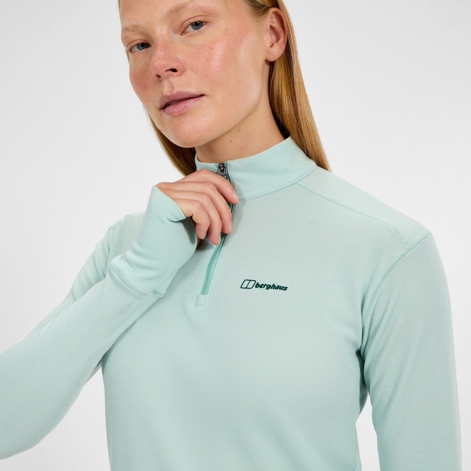 Ivyhill Half Zip Oberteil für Damen - Grün