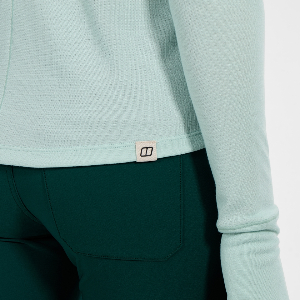 Ivyhill Half Zip Oberteil für Damen - Grün