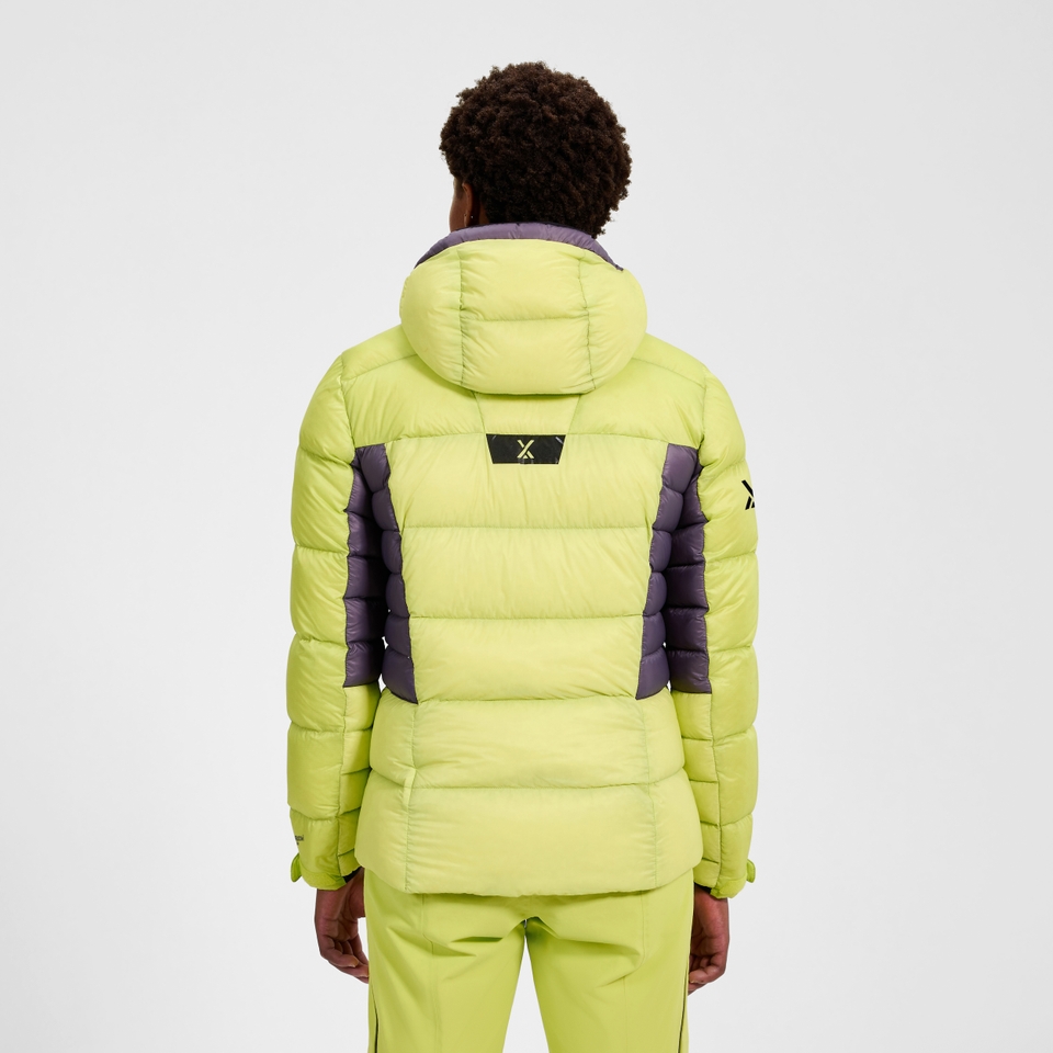 MTN Arete Ultra Daunen-Hoody für Damen - Gelb/Lila
