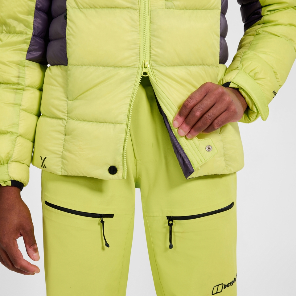 MTN Arete Ultra Daunen-Hoody für Damen - Gelb/Lila