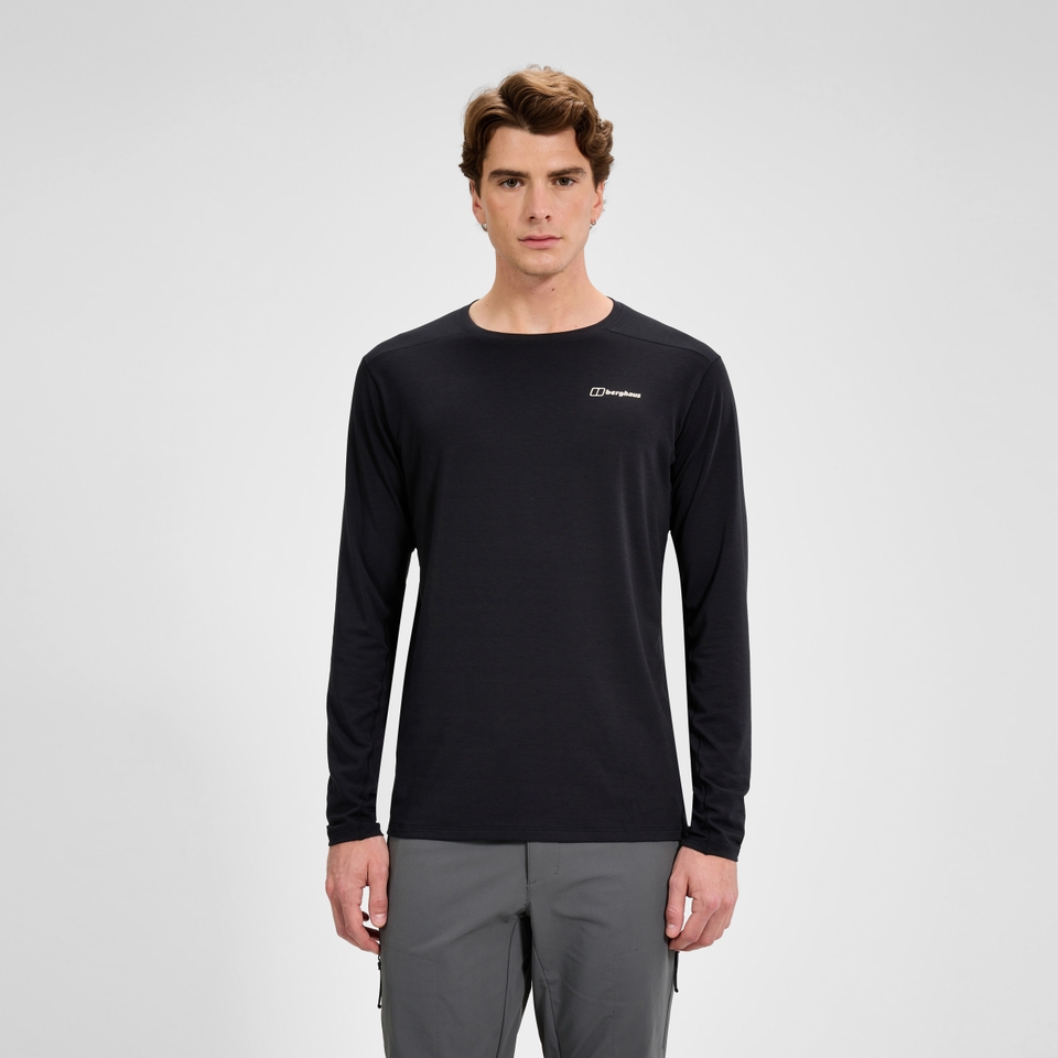 Berghaus Delta Langarm-Shirt für Herren - Schwarz