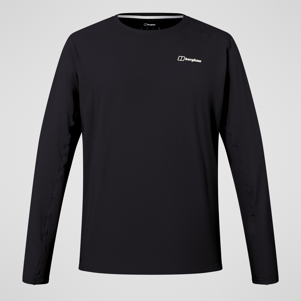 Berghaus Delta Langarm-Shirt für Herren - Schwarz
