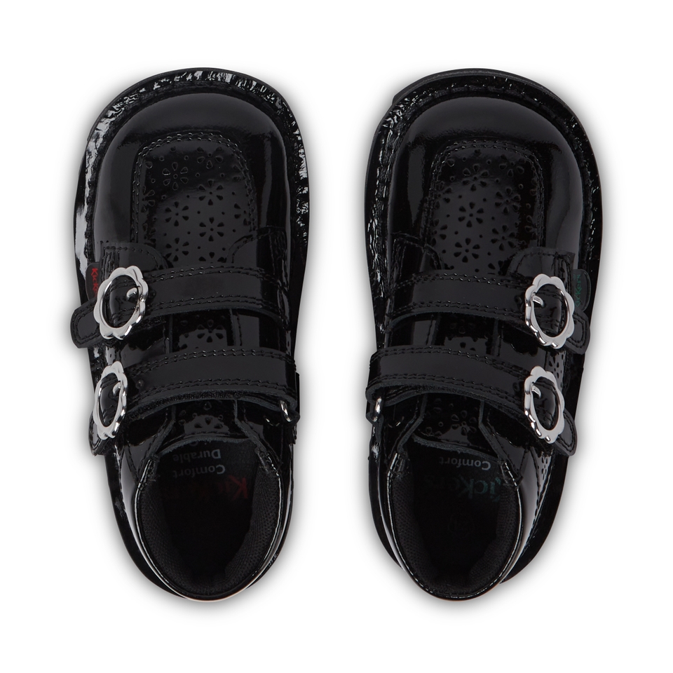 Infant Girls Kick Hi Meadow Patent Leather Boots Black