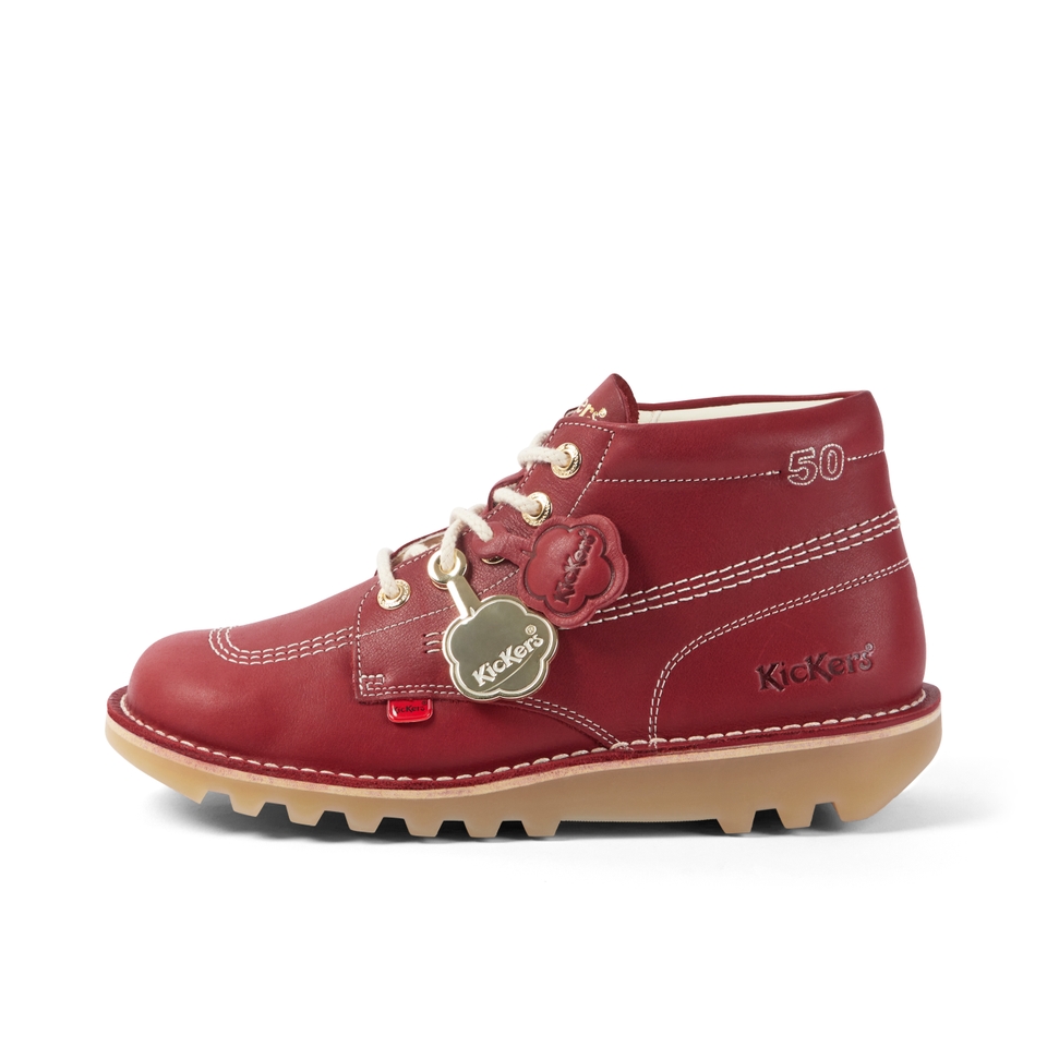 Adult Unisex Kick Hi Goldie Boots Red