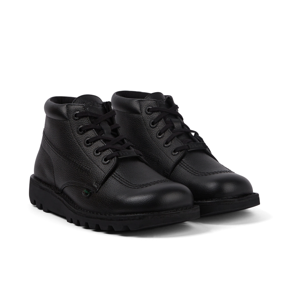 Adult Mens Kick Hi Tab Leather Boots Black