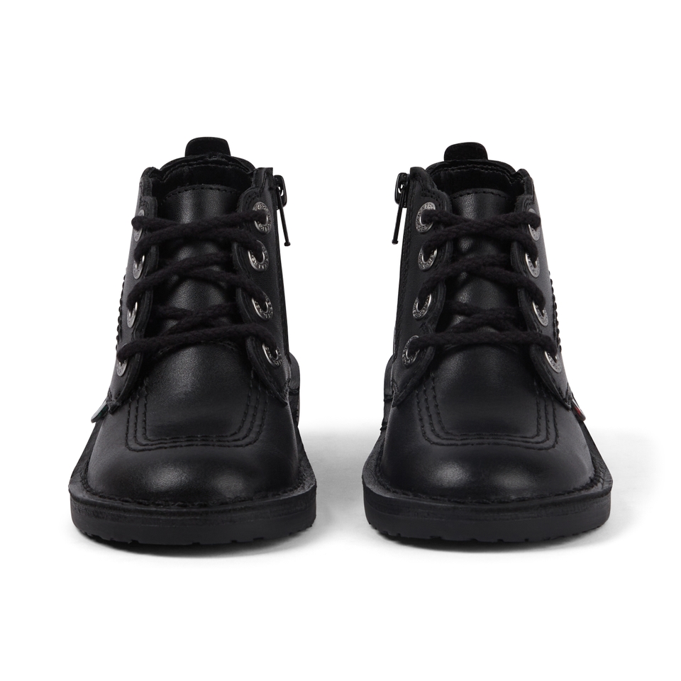Infant Girls Adlar Hi Scallop Leather Boots Black