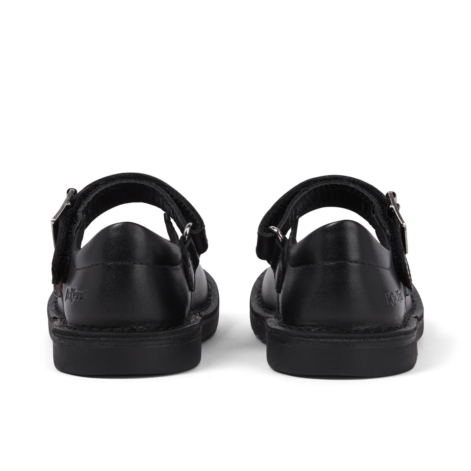 Infant Girls Adlar MJ Scallop Leather Black