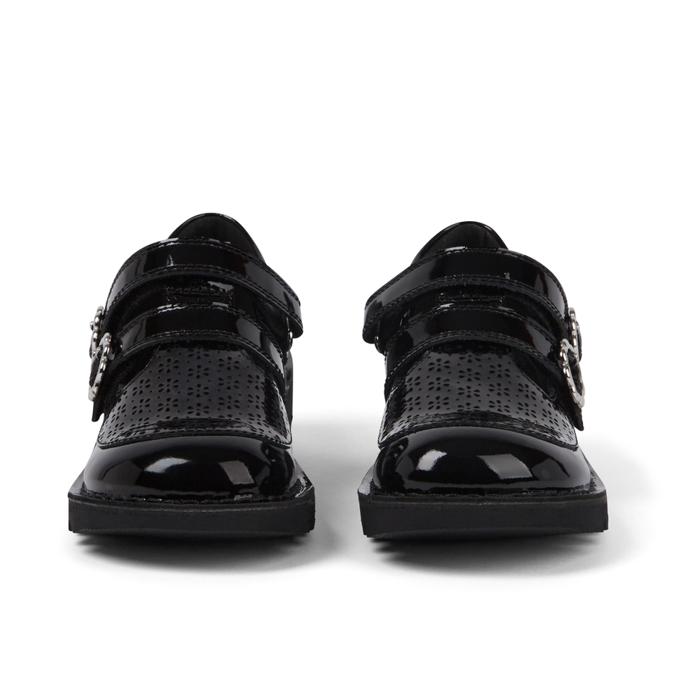 Junior Girls Kick T-Bar Meadow Patent Leather Black