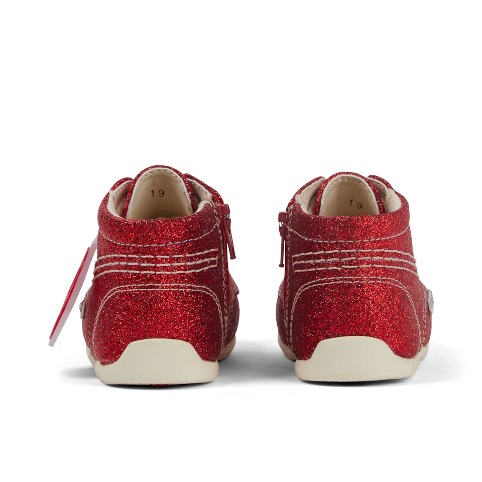 Infant Unisex Kick Hi Glitter Boots Red