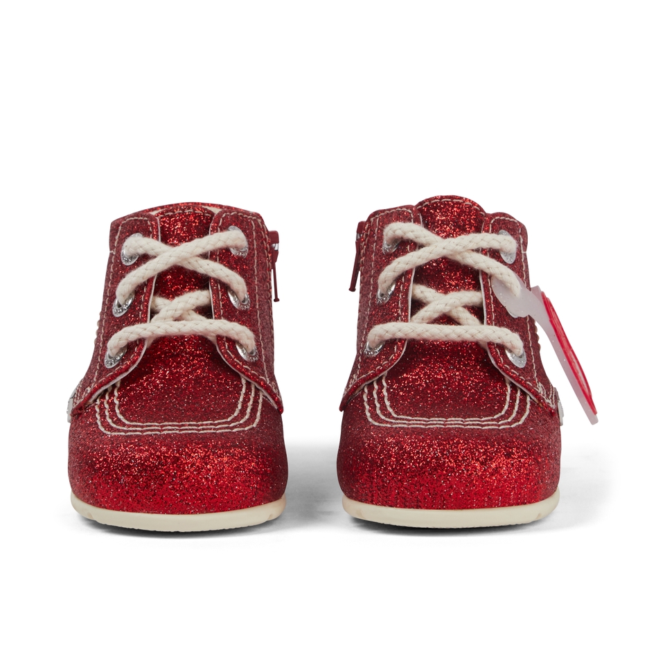 Infant Unisex Kick Hi Glitter Boots Red