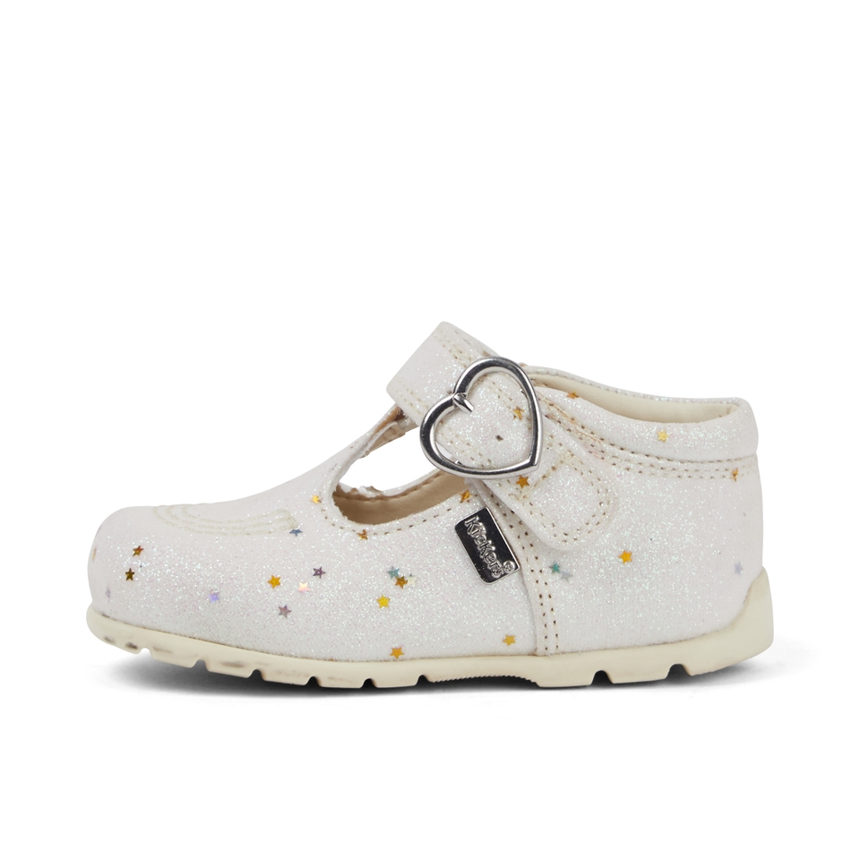 Infant Unisex Kick T Glitter Shoes White