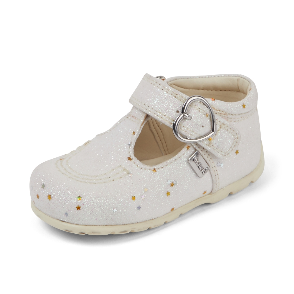 Infant Unisex Kick T Glitter Shoes White