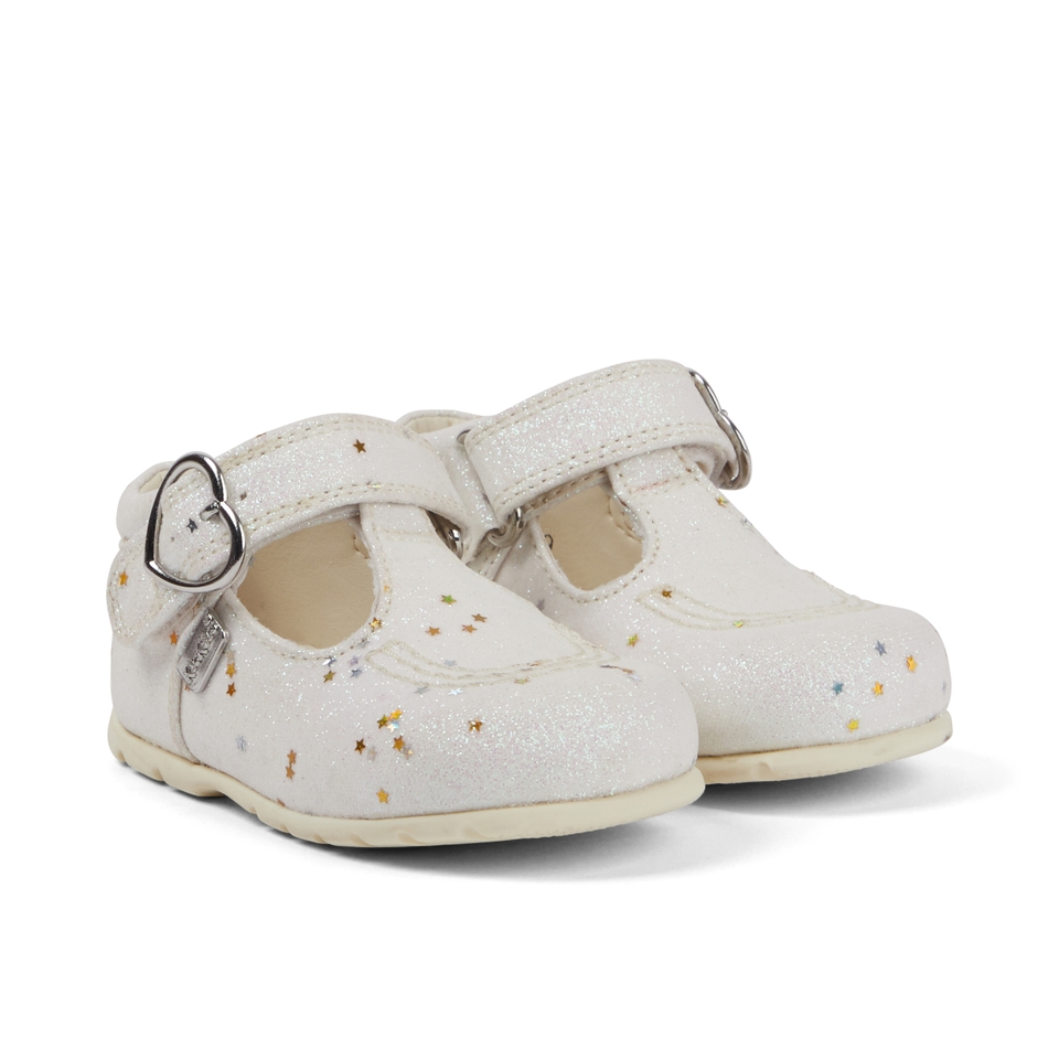 Infant Unisex Kick T Glitter Shoes White