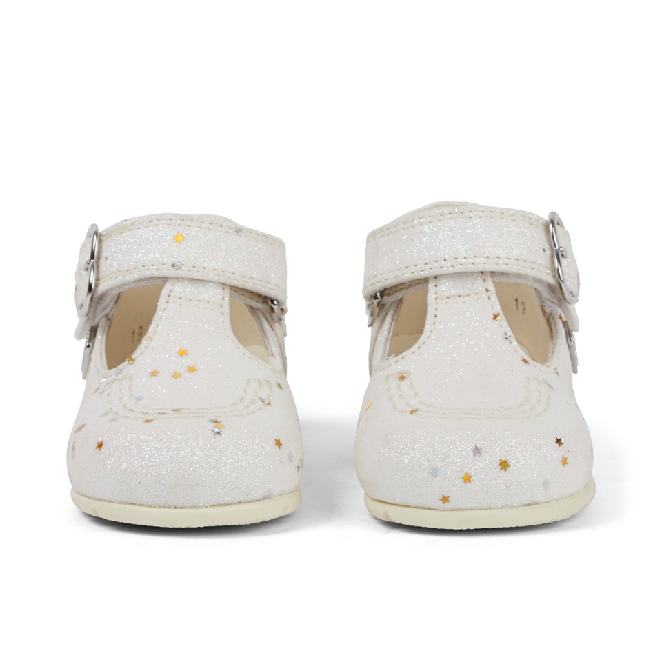 Infant Unisex Kick T Glitter Shoes White