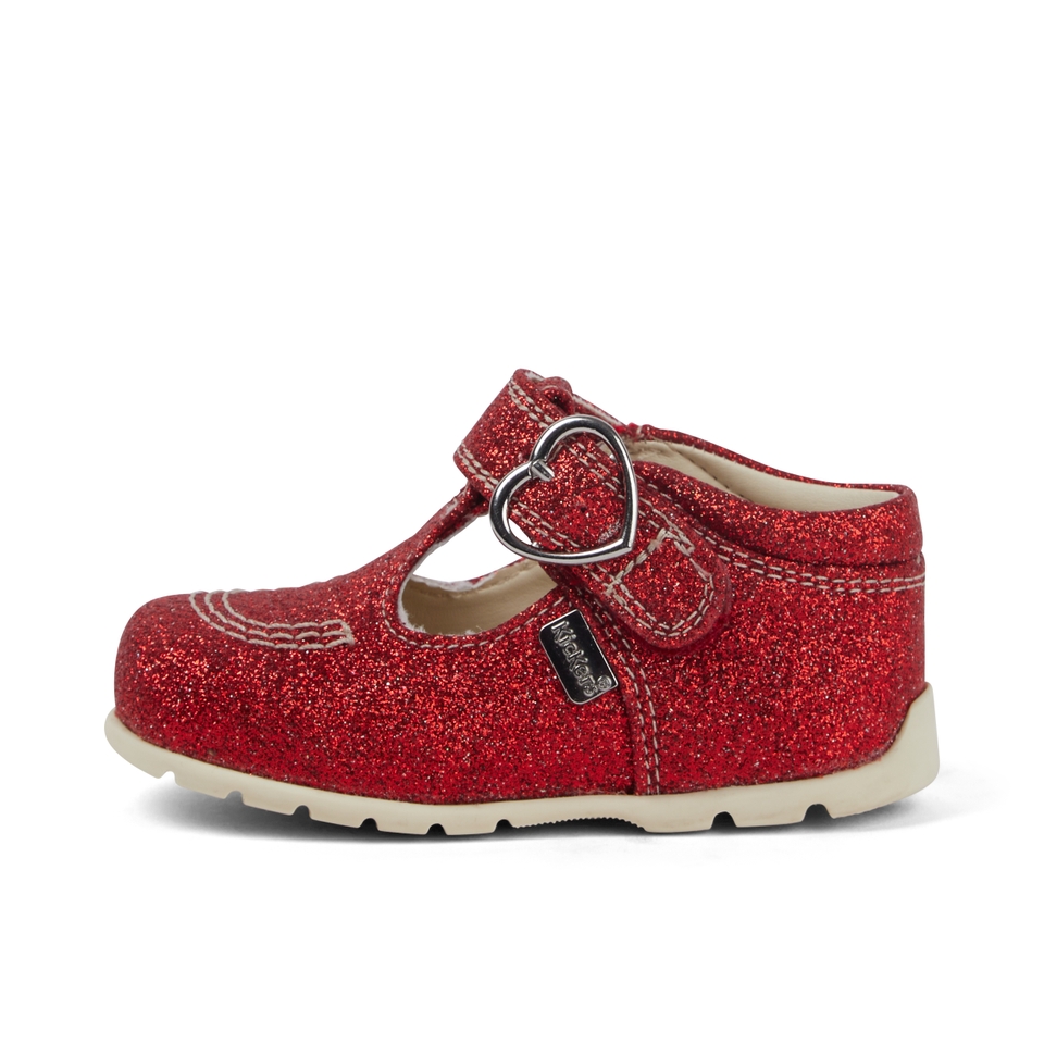 Infant Unisex Kick T Glitter Shoes Red