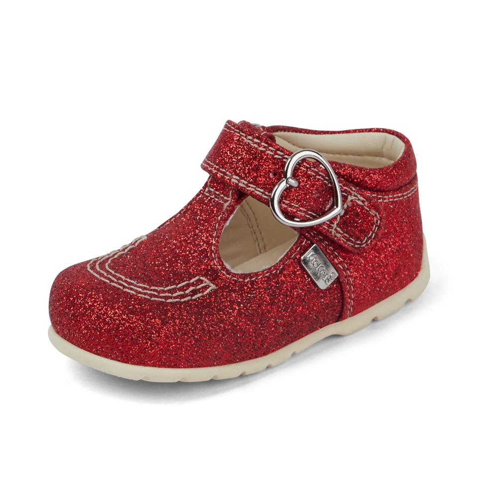 Infant Unisex Kick T Glitter Shoes Red