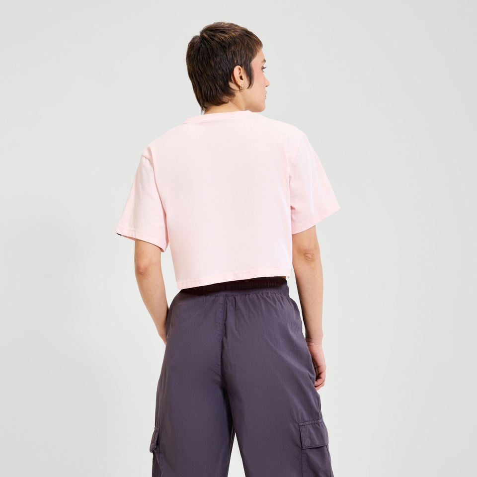 Crop-T-Shirt Silo für Damen Hellrosa