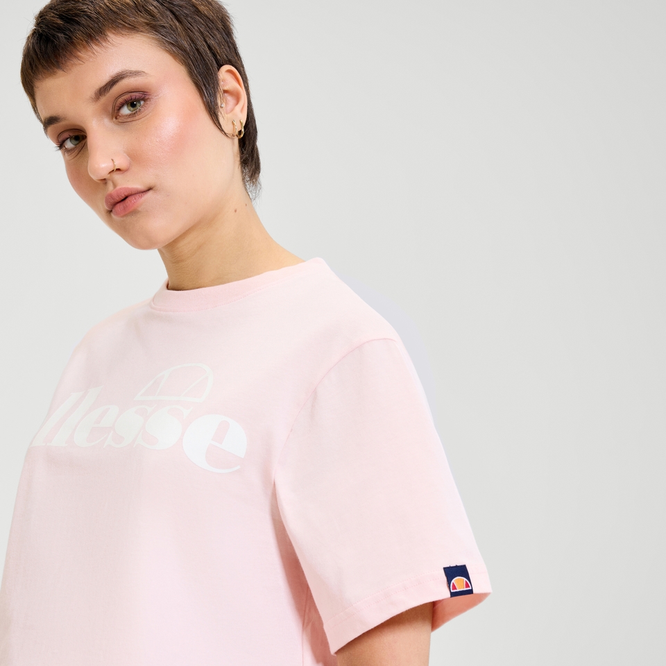 Crop-T-Shirt Silo für Damen Hellrosa
