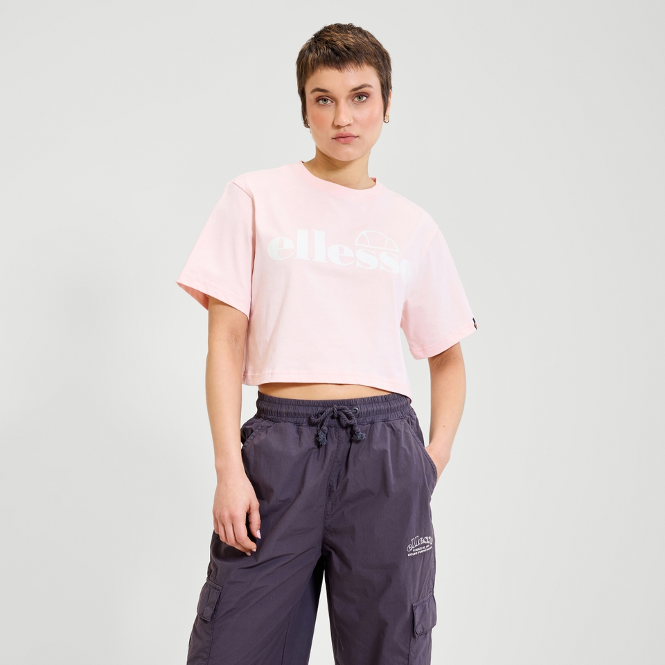 Crop-T-Shirt Silo für Damen Hellrosa