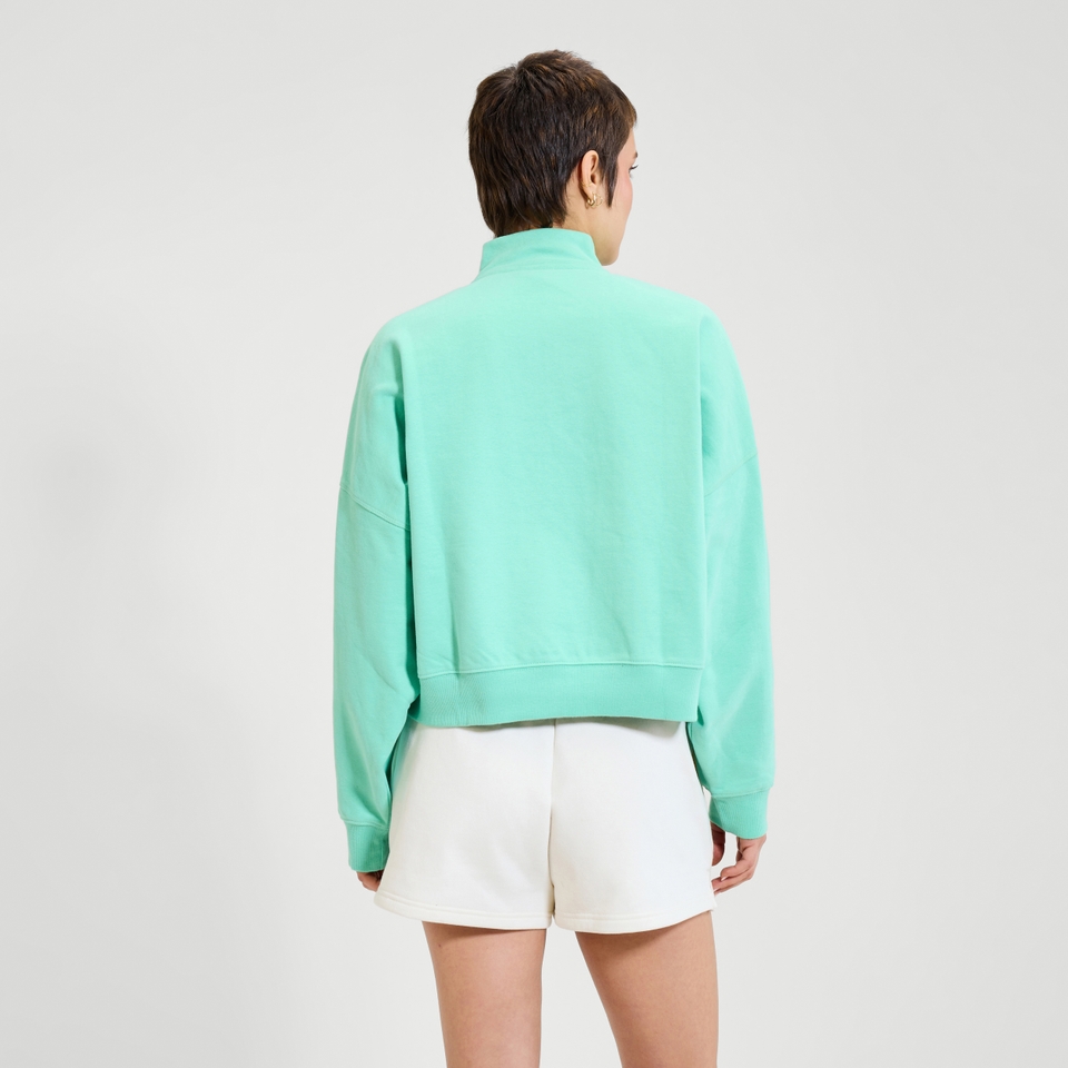 Sweatshirt Constanta mit 1/4-Reißverschluss für Damen Grün