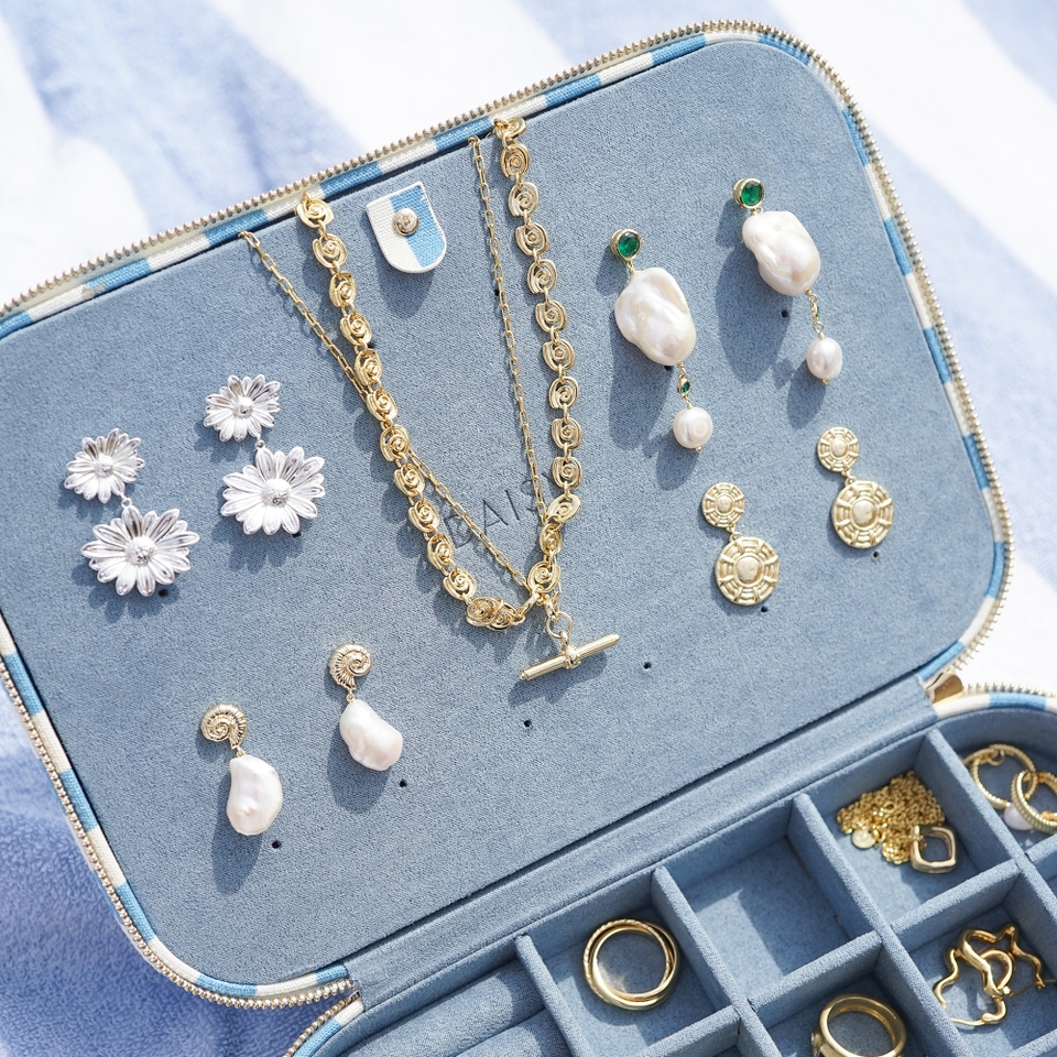 Daisy London Cotton-Canvas Jewellery Case