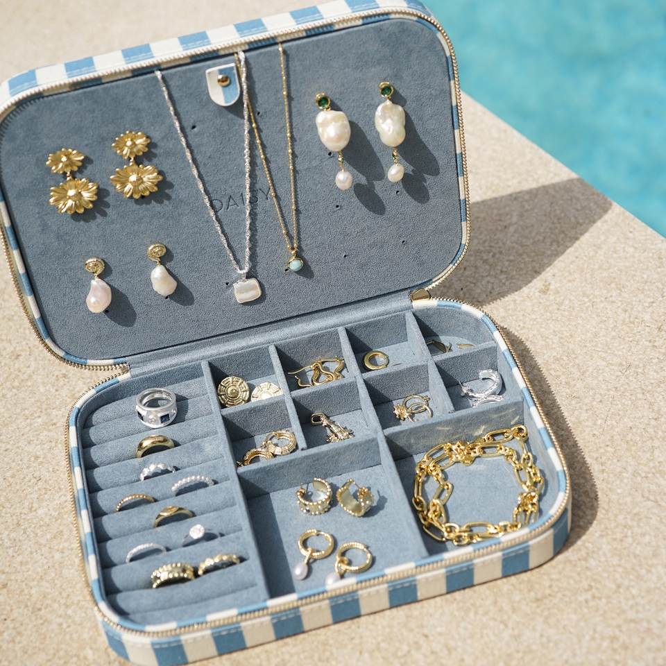 Daisy London Cotton-Canvas Jewellery Case