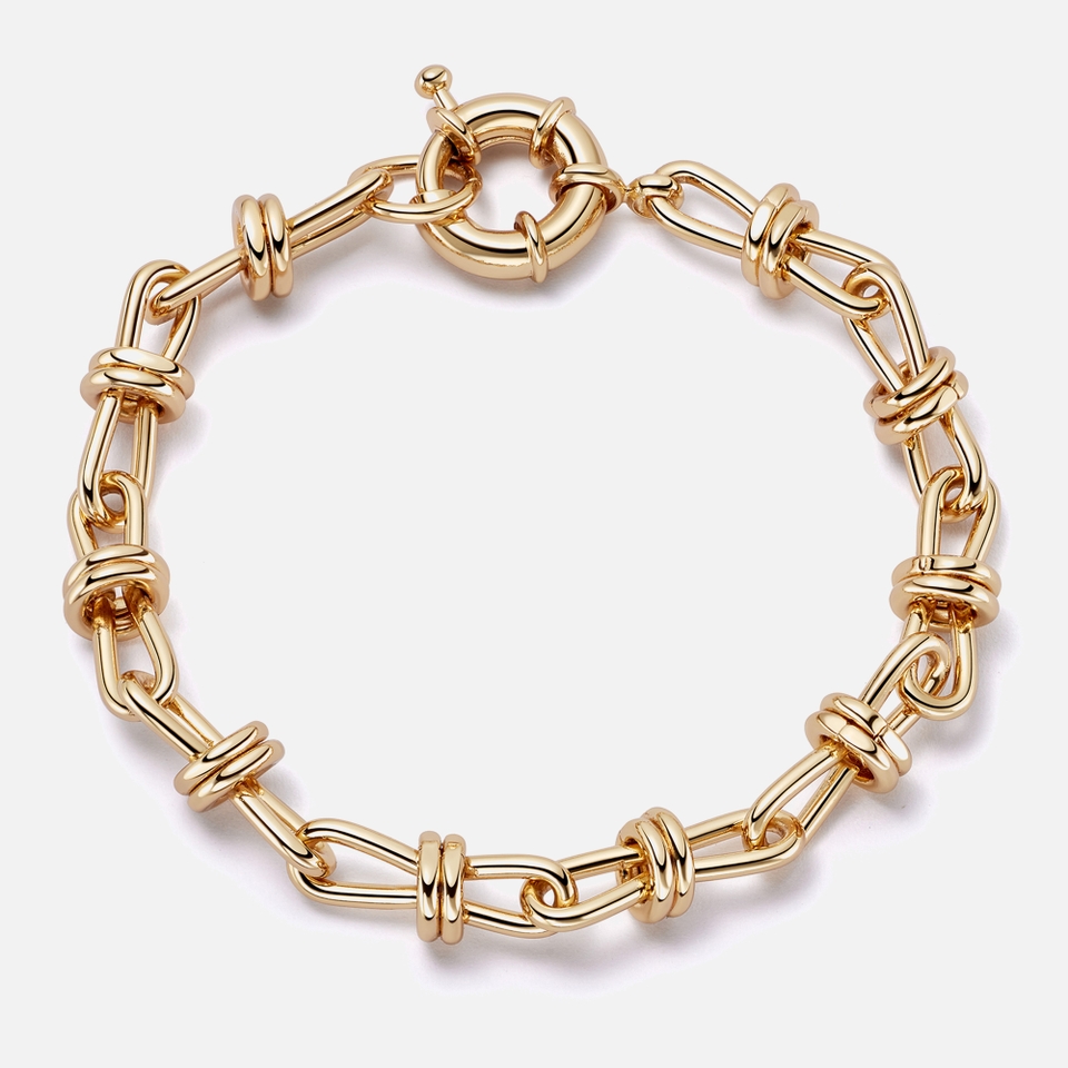 Daisy London x Polly Sayer Knot 18k-Plated Bracelet
