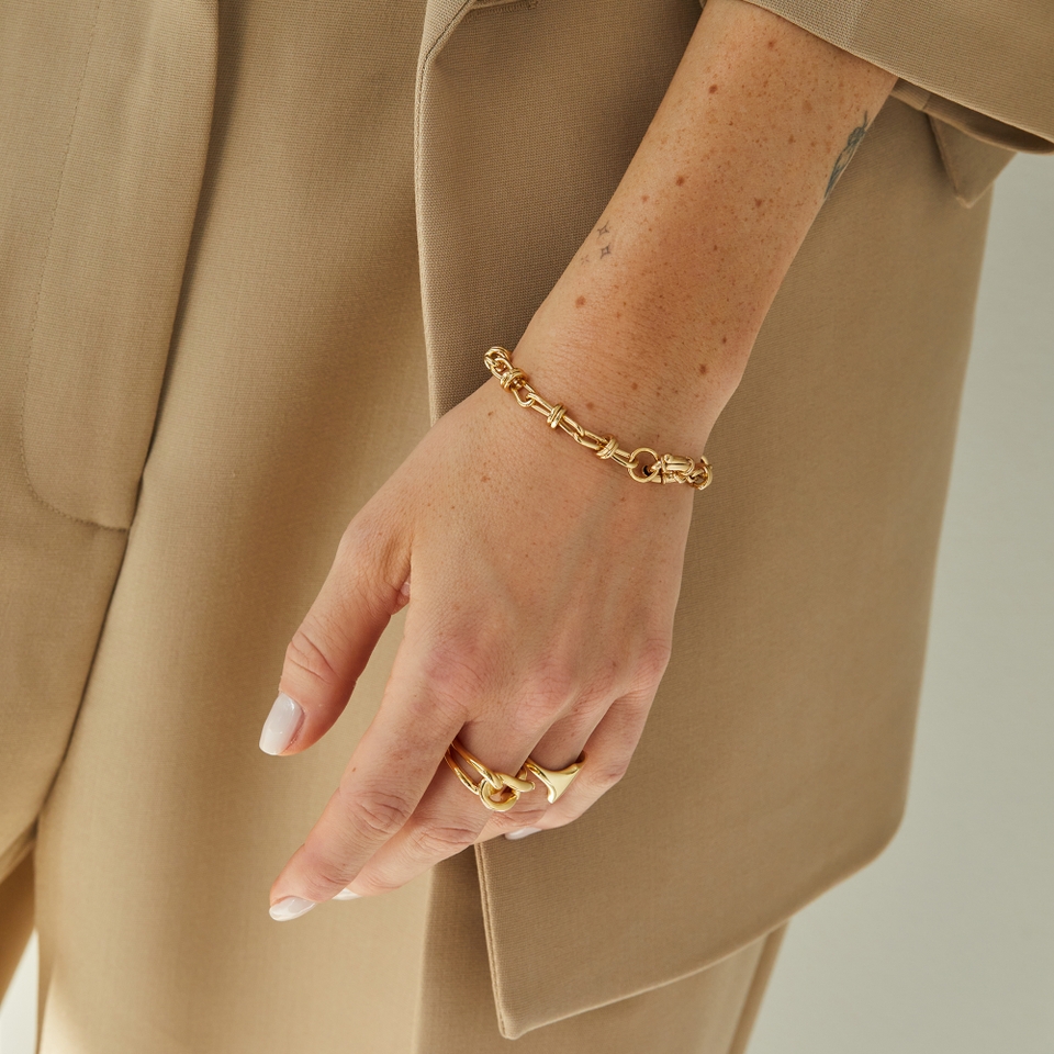 Daisy London x Polly Sayer Knot 18k-Plated Bracelet