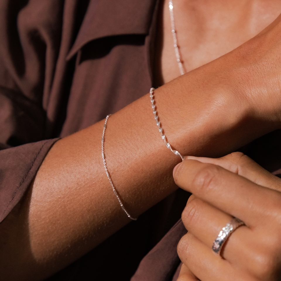 Daisy London Helix Twisted Sterling Silver Bracelet