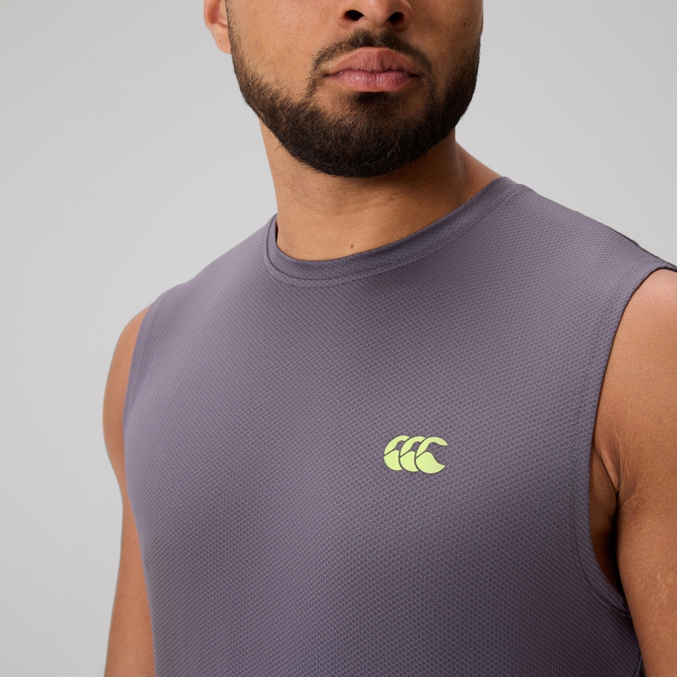 MENS TEMPO+ TRAINING TANK BLACKENED PEARL
