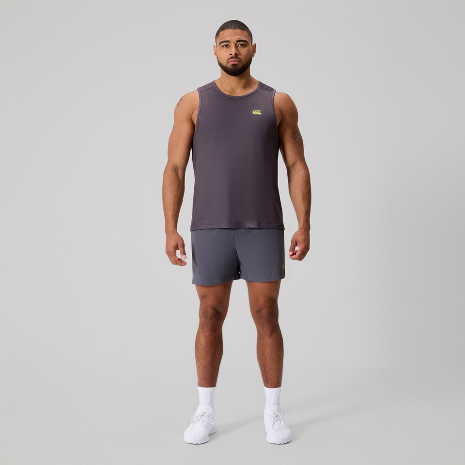 MENS TEMPO+ SINGLET BLACKENED PEARL