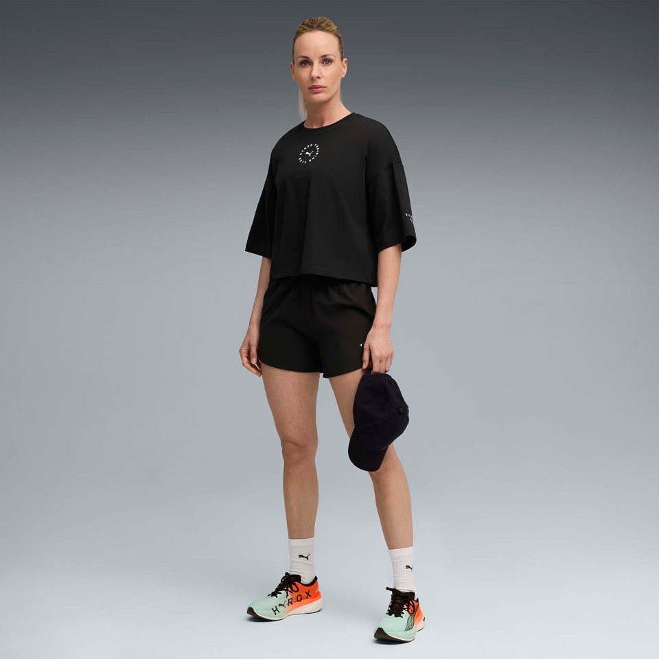 Hyrox W PUMA x HYROX CROPPED LIFESTYLE TEE - Black