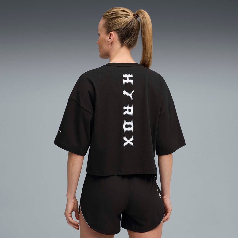 Hyrox W PUMA x HYROX CROPPED LIFESTYLE TEE - Black