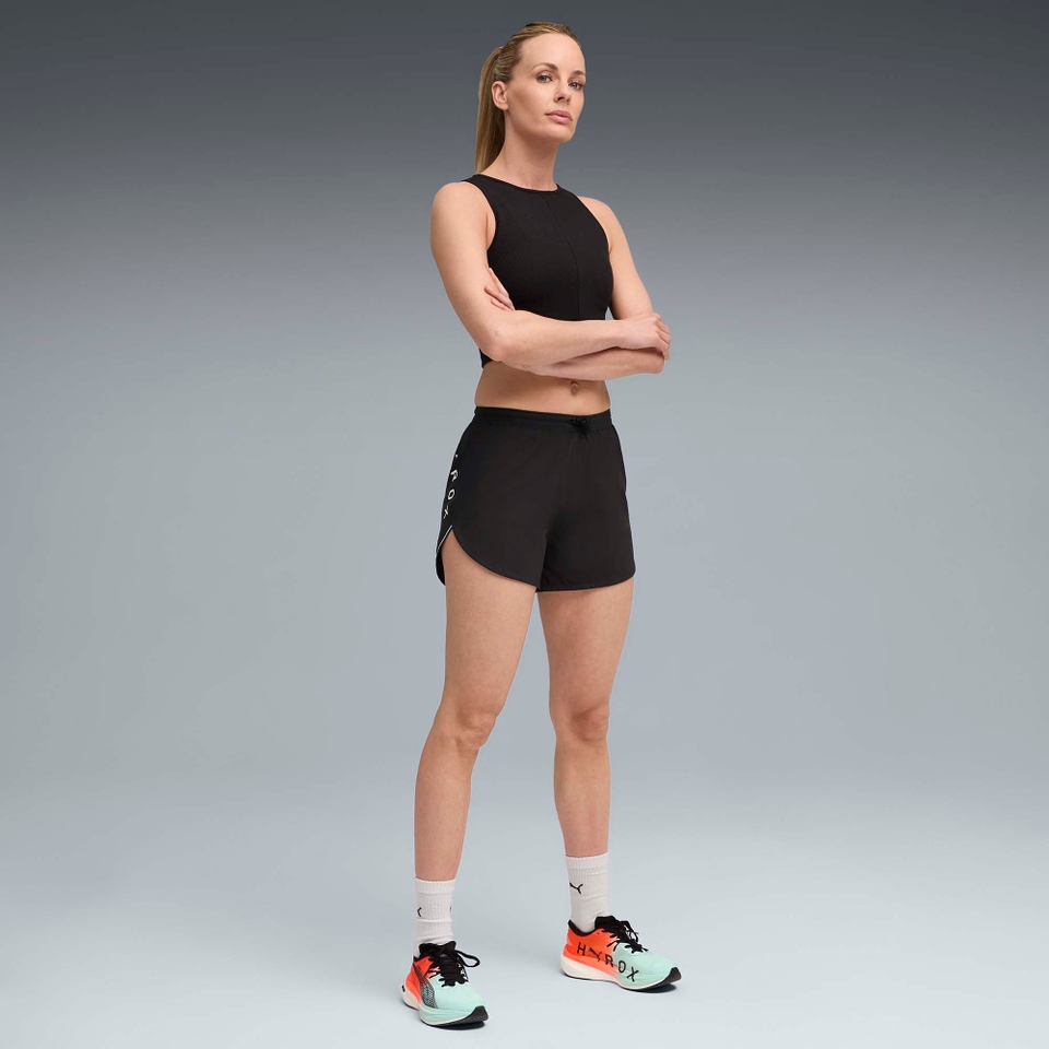 Hyrox W PUMA x HYROX RIB CROP TANK - Black