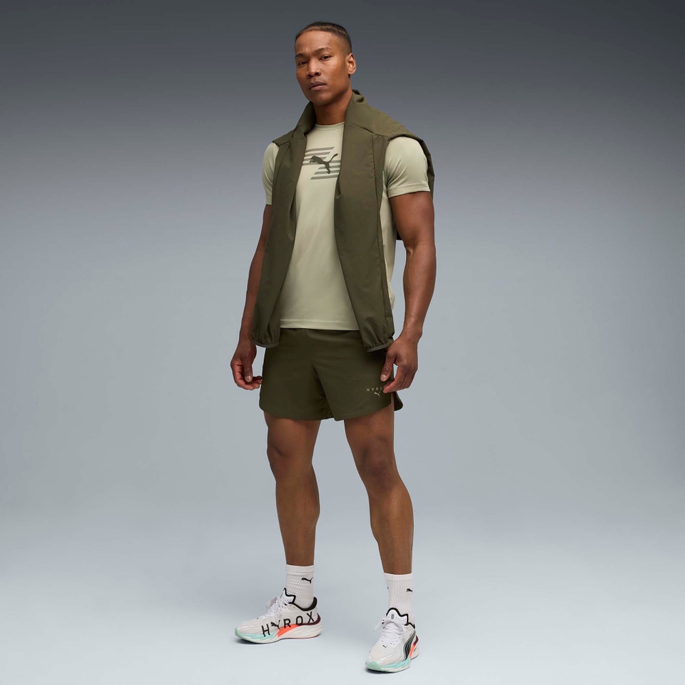Hyrox M PUMA x HYROX POLY GRAPHIC TEE - Green