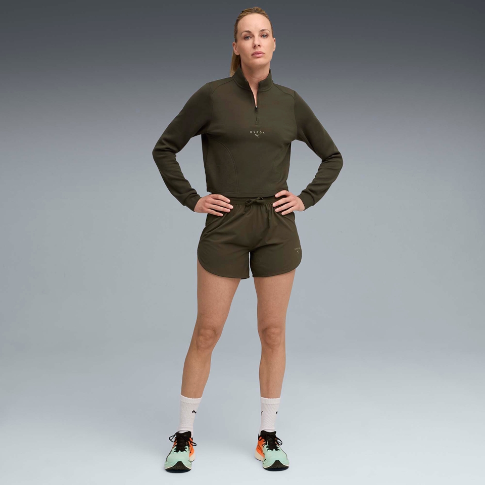 Hyrox W PUMA x HYROX 4" ULTRAWEAVE SHORT - Green