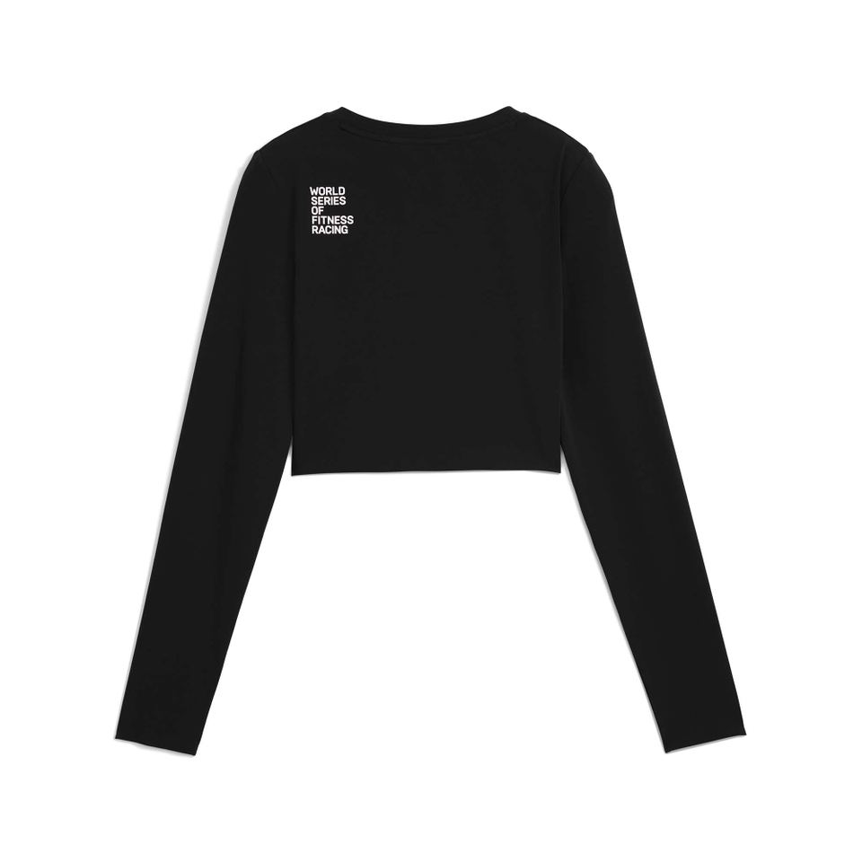 Hyrox W PUMA x HYROX SHAPELUXE LS CROP TEE - Black