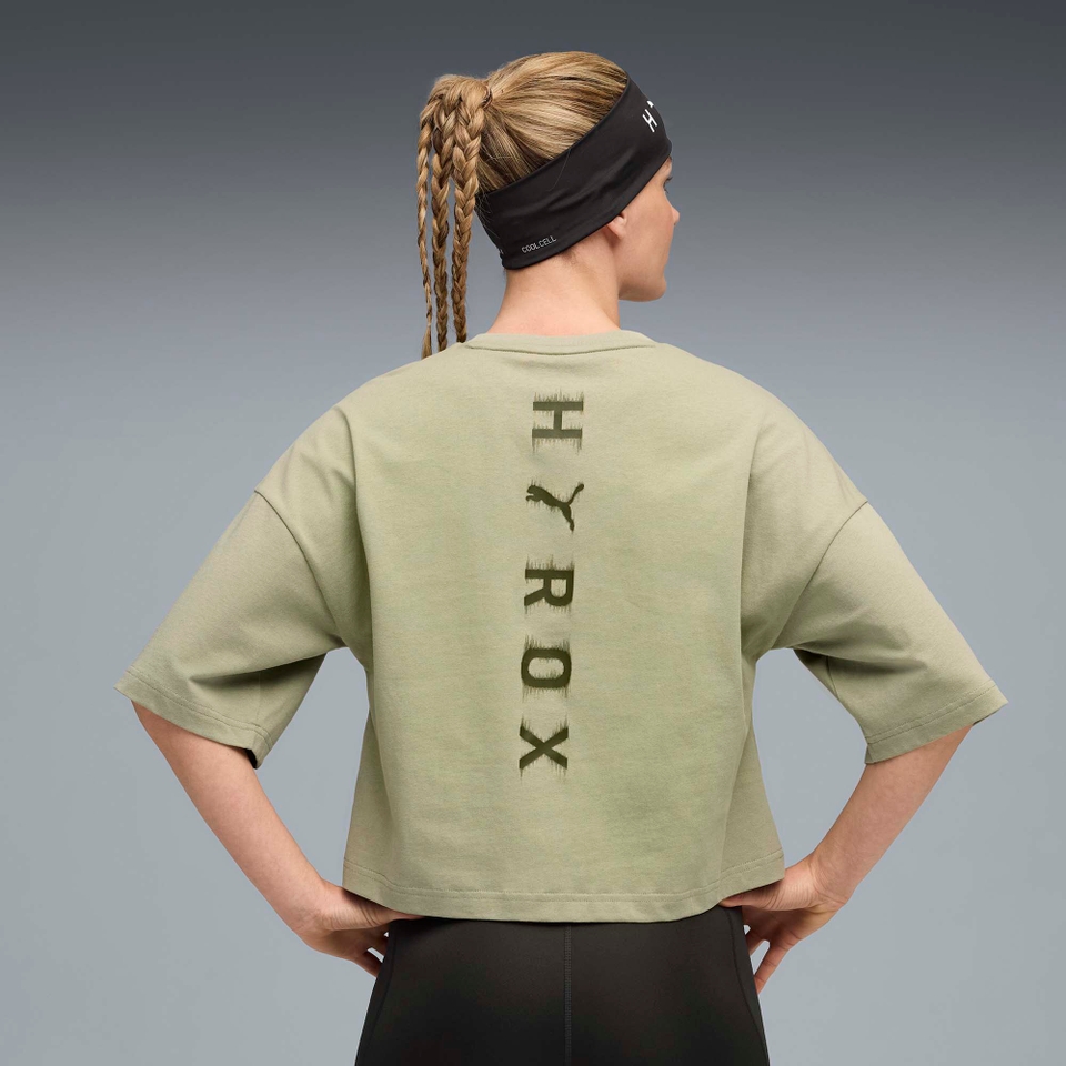 Hyrox W PUMA x HYROX CROPPED LIFESTYLE TEE - Green